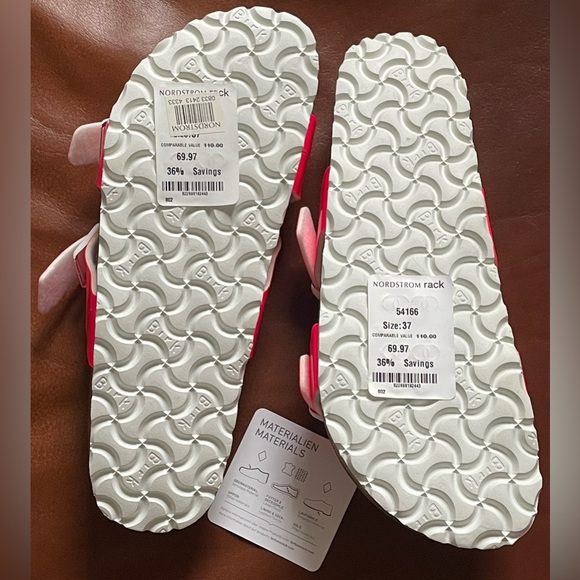 BNWT! BNWOB! Birkenstock, Yao Hex Patent Finish Sandal in Neon Pink 6-6.5US/37EU - Picture 3 of 8